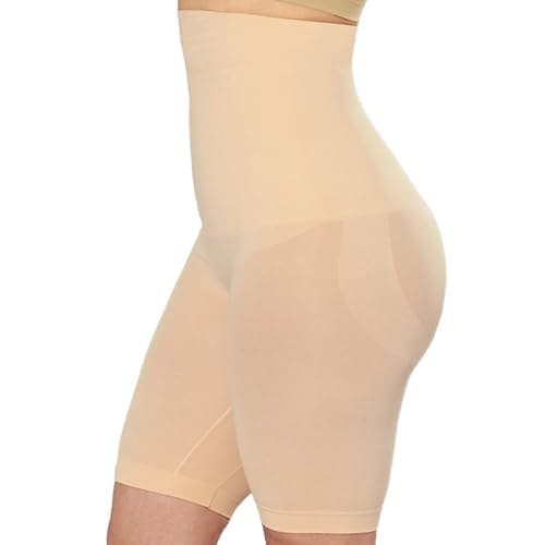 SHAPERMINT Shapewear for Women - High-Waisted Shapewear Tummy Control Shorts, Faja Body Shaper, Underwear for Women Nude