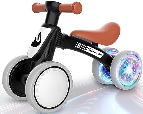Colorful Lighting Baby Balance Bike Toys for 1 Year Old Boy Gifts 1036 Month Toddler Balance Bike No Pedal 4 Silence Wheels Soft Seat First Bike One Year Old Boy Birthday Gift
