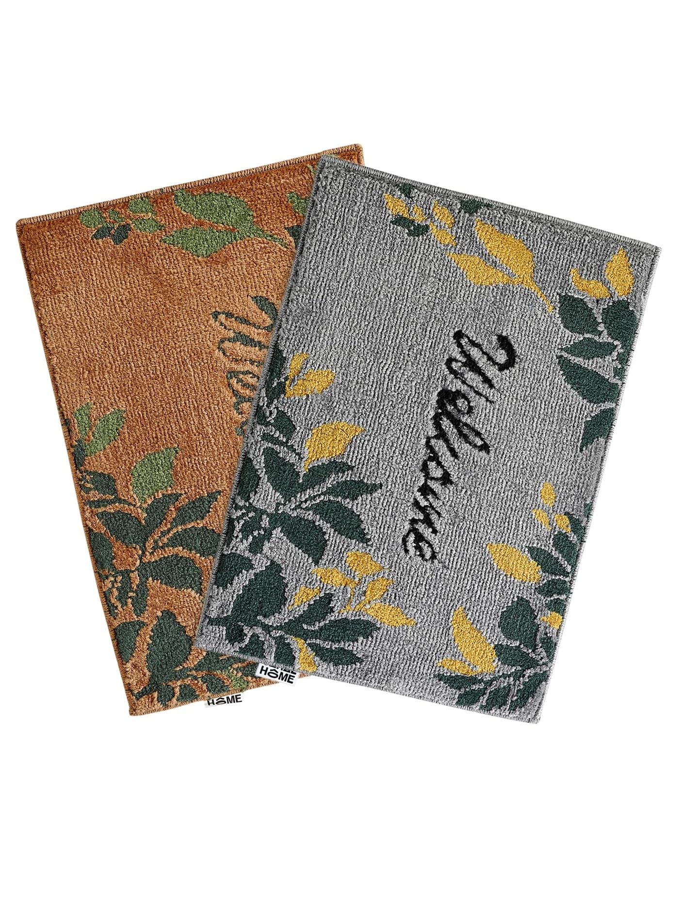 24X7 ON-Duty MAT by Saral Home -(Set of 2, 40X60 cm), Beige-Grey