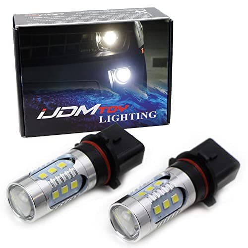 iJDMTOY Super Bright Xenon White P13W High Power 15-SMD Replacement Bulbs For 2010-2013 Chevy Camaro, etc