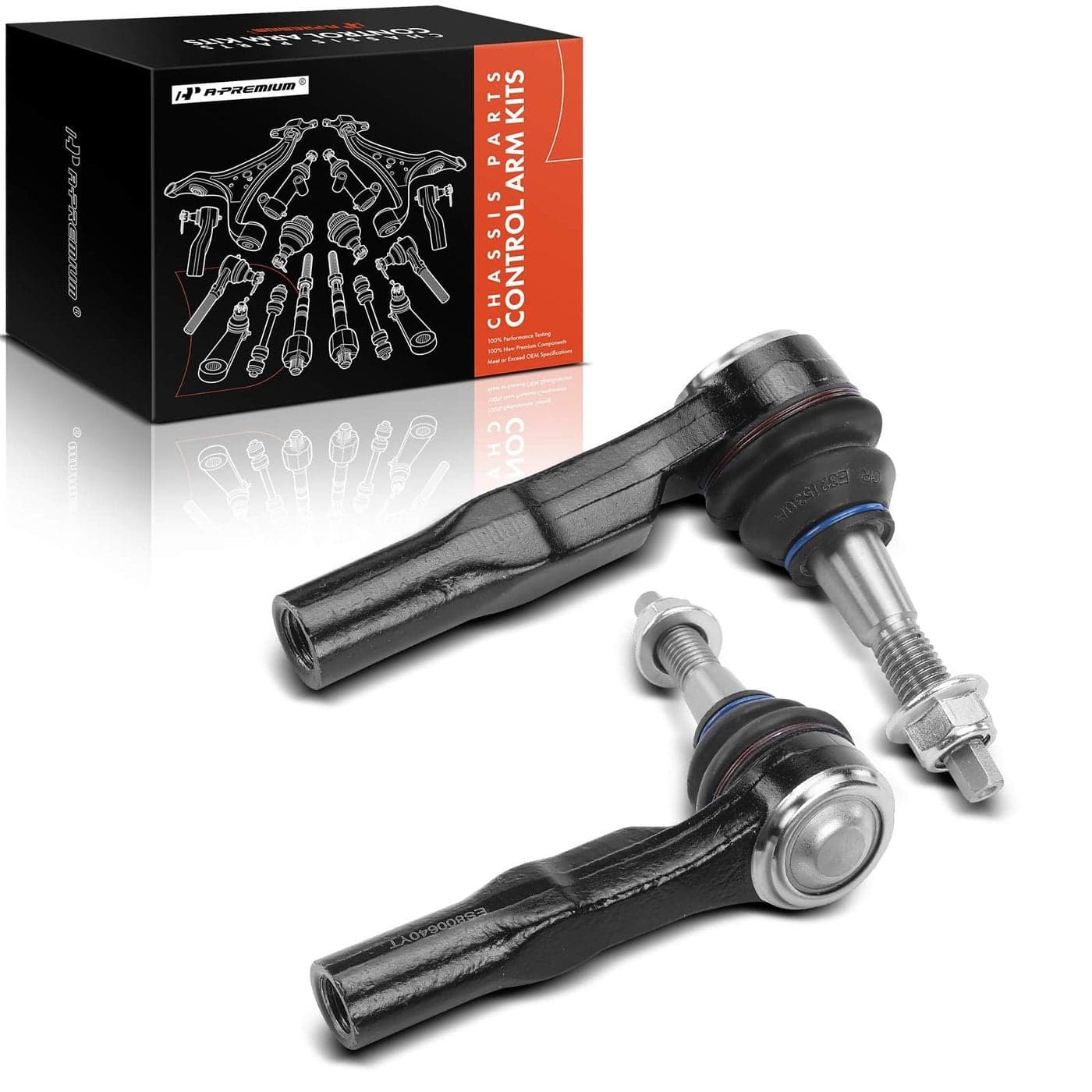 APremium 2 x Front Outer Tie Rod Ends Compatible with Chevrolet Equinox 20102017 GMC Terrain 20102017 Cadillac SRX 20102016