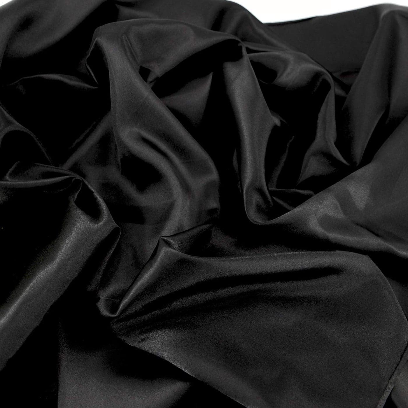 Satin Fabric Black Color for Wedding Dress Decoration DIY Crafts 60 by 3 Yards