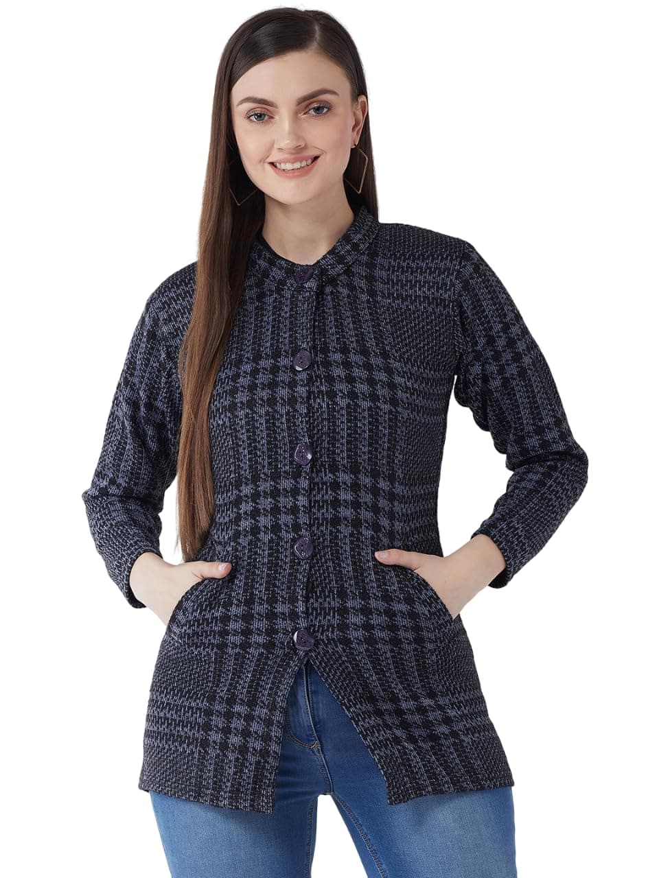 Pivl Women's Long Winter Acrylic Blend Sweater - Warmth and Style_Grey_2XL||Winterwear||