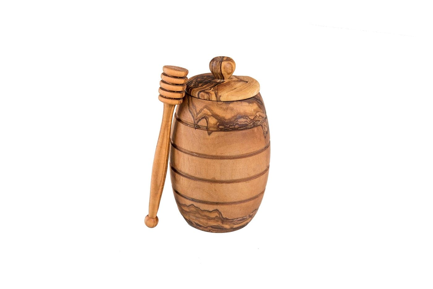 Lipper International Olive Wood Honey Pot with Cover 3 x 25 x 5