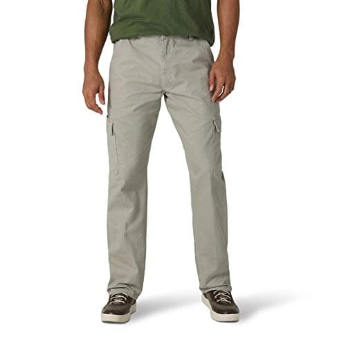 Wrangler Authentics Twill Relaxed Fit Cargo Pant, Khaki Dust, 34W x 30L