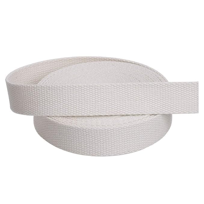 ABB Ropes Niwars Premium 100 Meters Natural White Twill Plain Tape for Versatile Crafting and Sewing Projects Strong Durable and Flexible Bias Binding Tape for DIY Crafts Sewing Knit