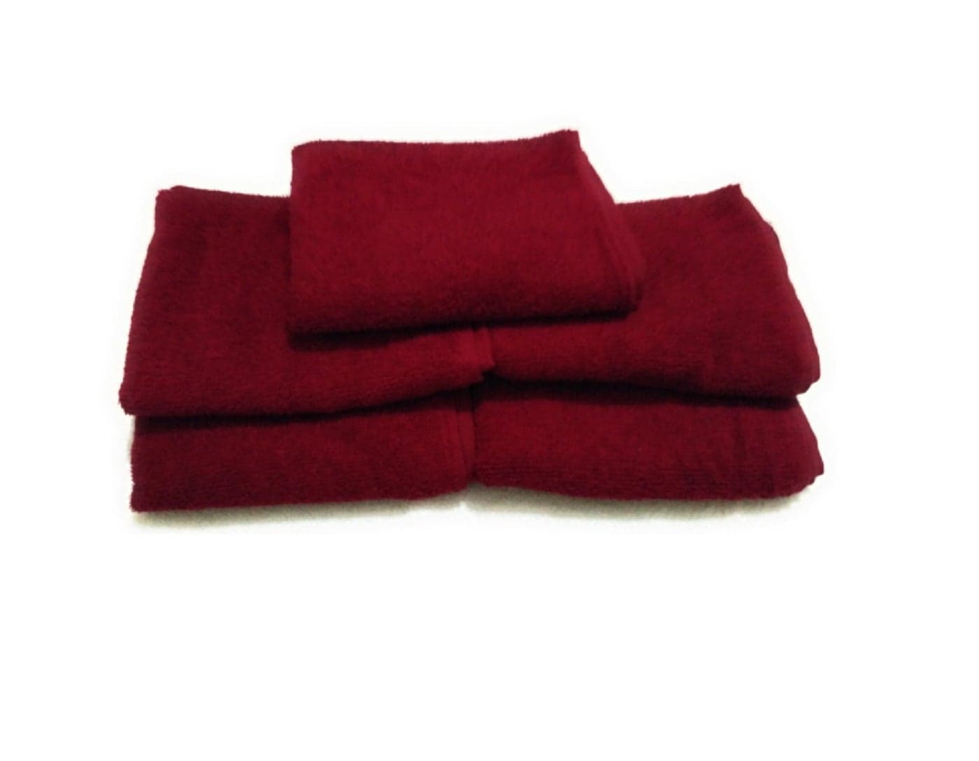 Cotton Colors Maroon Large Hand Towel Set (Pack of 5)_D15
