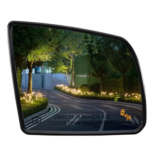 Passenger Side Mirror Replacement for Toyota Sequoia 2008-2017 Tundra 2007-2020- Right Side Mirror Glass, Rear View Mirrors Glass with Power Heated & Blind Spot