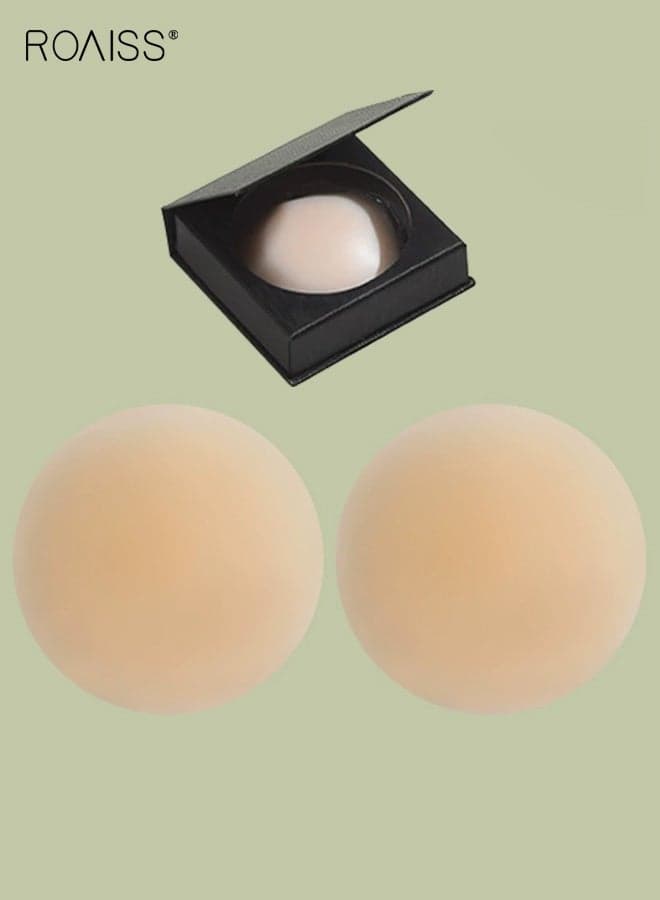 Women's Silicone Nipple Covers Solid Adhesive Self-Adhesive Anti-Exposure and Anti-Nipple Protrusion Invisible, Seamless, Thin, Solid Color Breast Covers
