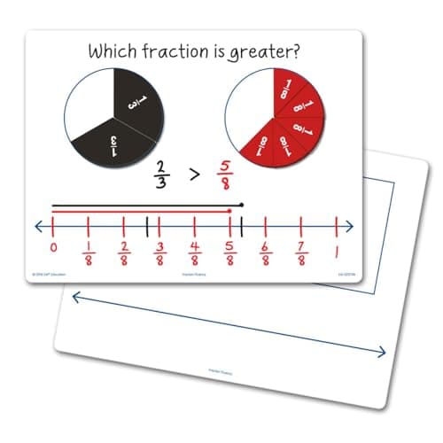 EAI Education Fraction Fluency Flexible DryErase Boards Set of 10