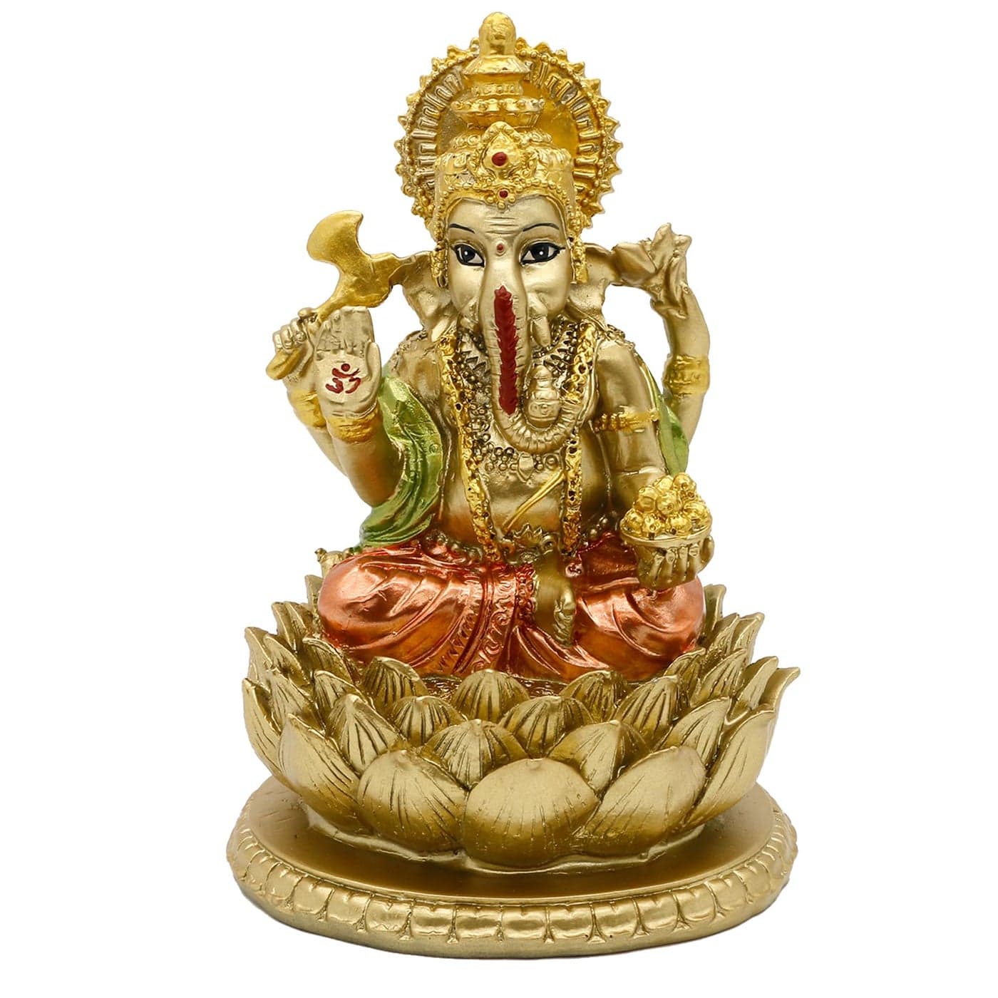 alikiki Hindu God Lord Ganesha Statue India God Ganesh Statue Ganpati Idol Sculpture Indian Mandir Temple Pooja Items Home Altar Yoga Meditation Room Decor Gifts for Indian