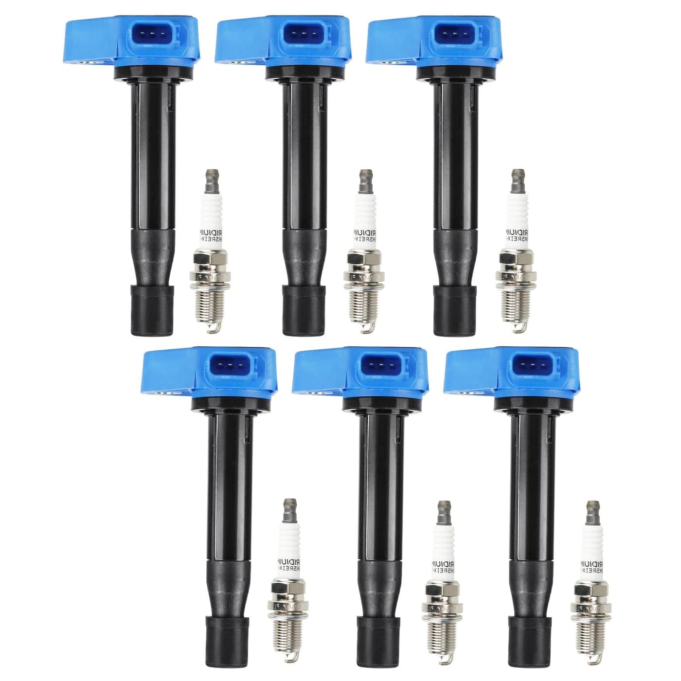 Ignition Coil Pack Iridium Spark Plugs for Acura CL 32L V6 20012003 19992003 TL 32L V6 20002002 Honda Accord30L V6 19992007 Odyssey 35L V6 UF242 IGN285BB 6 Sets