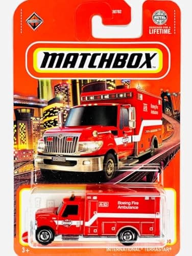 Matchbox International Terrastar Boeing Fire Ambulance 71100 164 Scale DieCast Vehicle