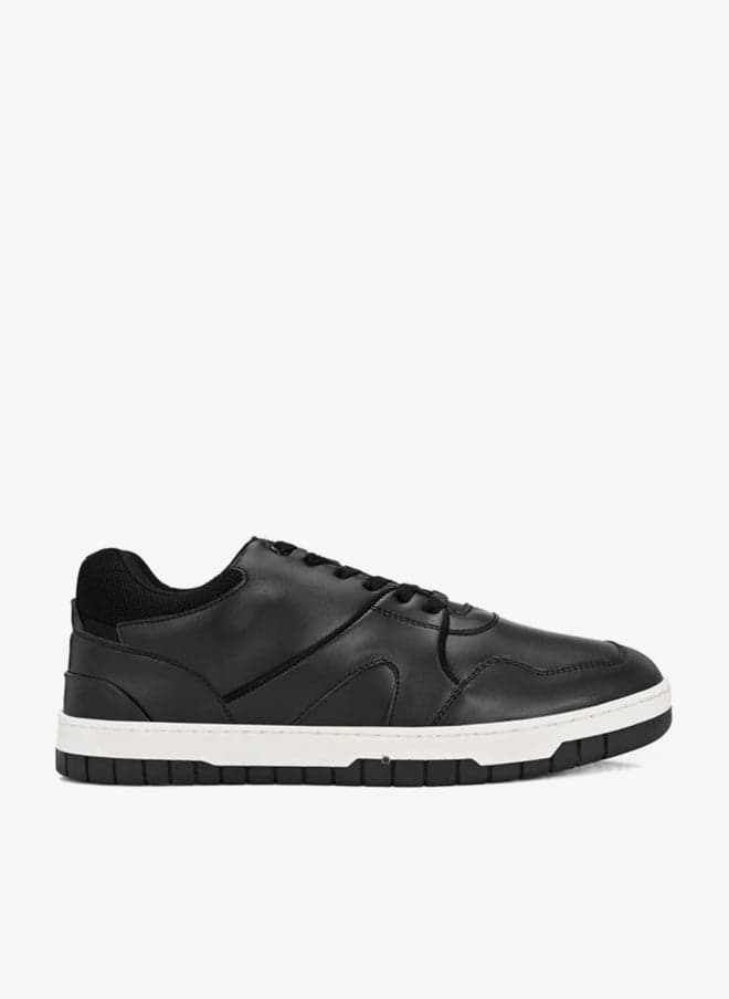 Abstract Sole Lace Up Sneakers