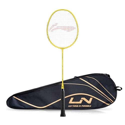 Li-Ning G-TEK 68 GX (AYPP286-5) Graphite Strung Badminton Racquet , Black/Green, S1 , 88 grams , 22-24 lbs
