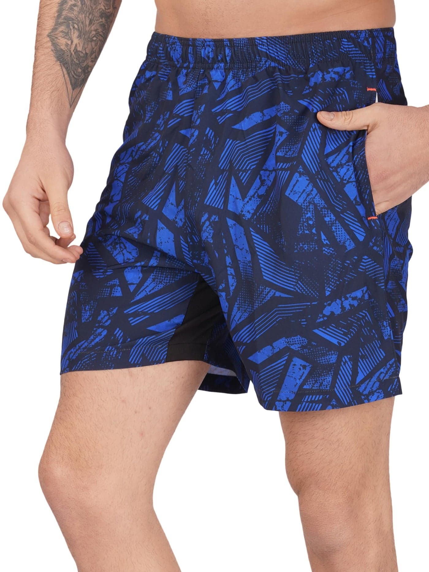 NEVER LOSE Mens 5" Swim Trunks with Zipper Pockets Quick Dry Beach Board Shorts for Men Swimsuit Swimwear with Mesh Lining (XX-Large, 2050C)