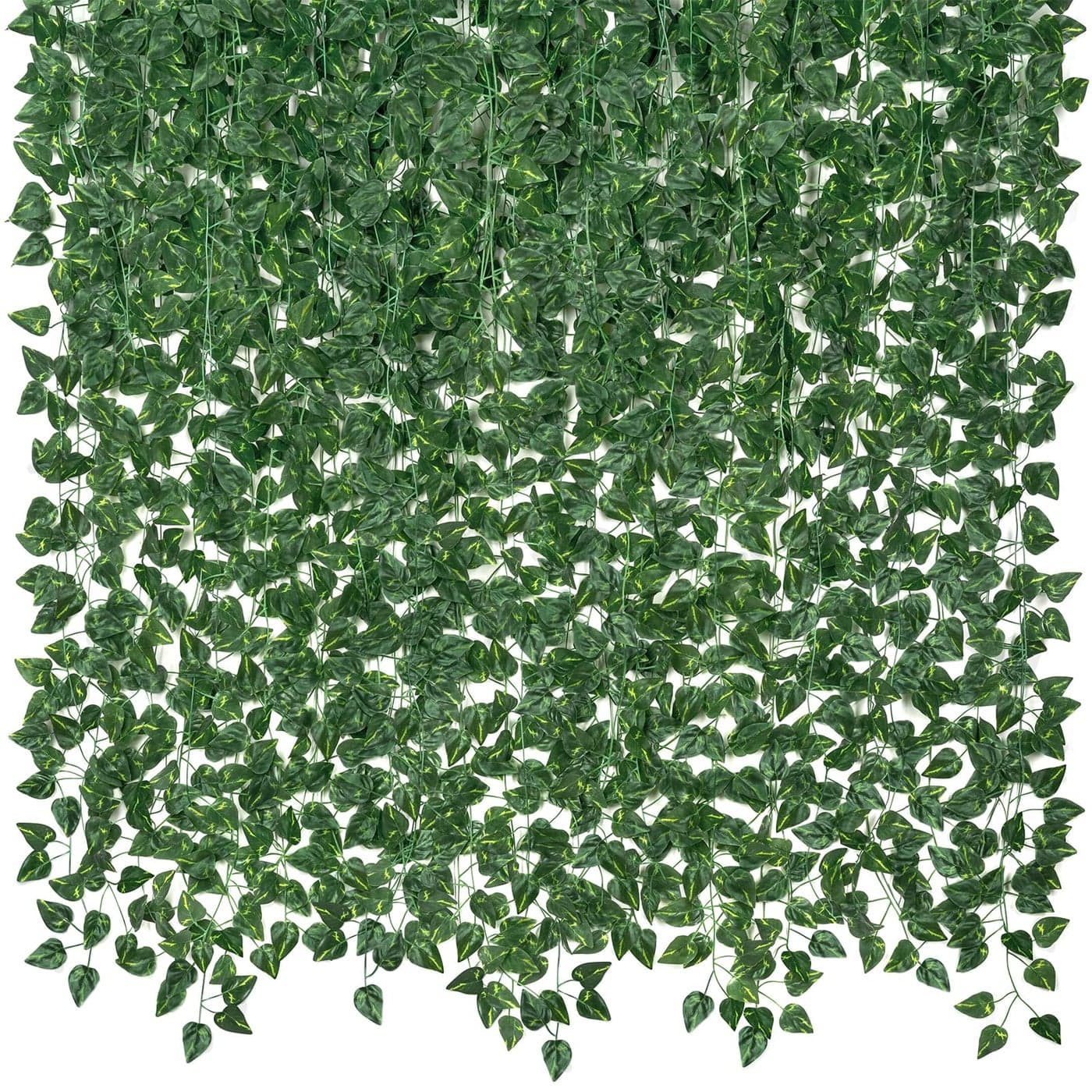 CQURE 14 Pack 98Ft Artificial Ivy Garland Fake Vines UV Resistant Greenery Leaves Fake Plants Hanging Aesthetic Vines for Home Bedroom Party Garden Wall Room Decor