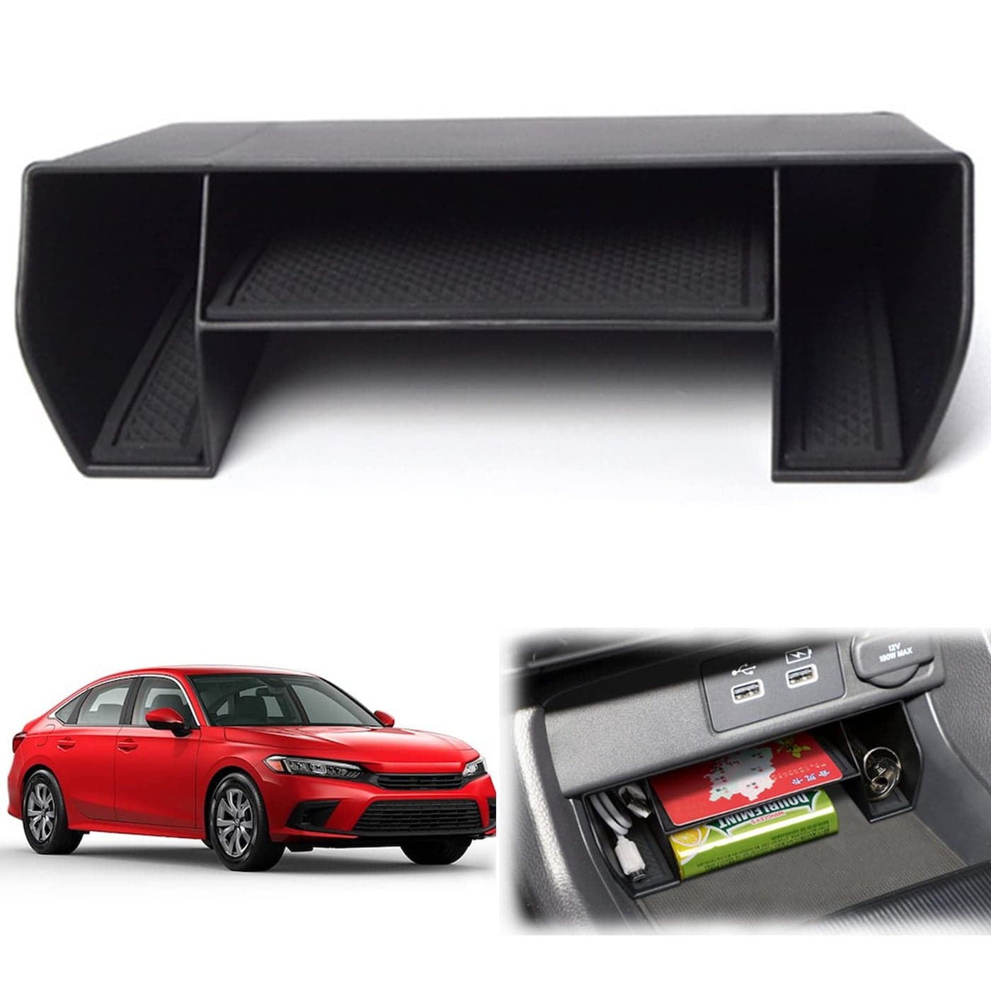 XXCIWP 2024 2023 Civic Center Console Organizer Tray for 2023 2022 Honda Civic 11th Gen Sedan Hatchback LX EX Sport Civic 2022 Accessories Civic 2023 Central Console Organizer Insert Tray