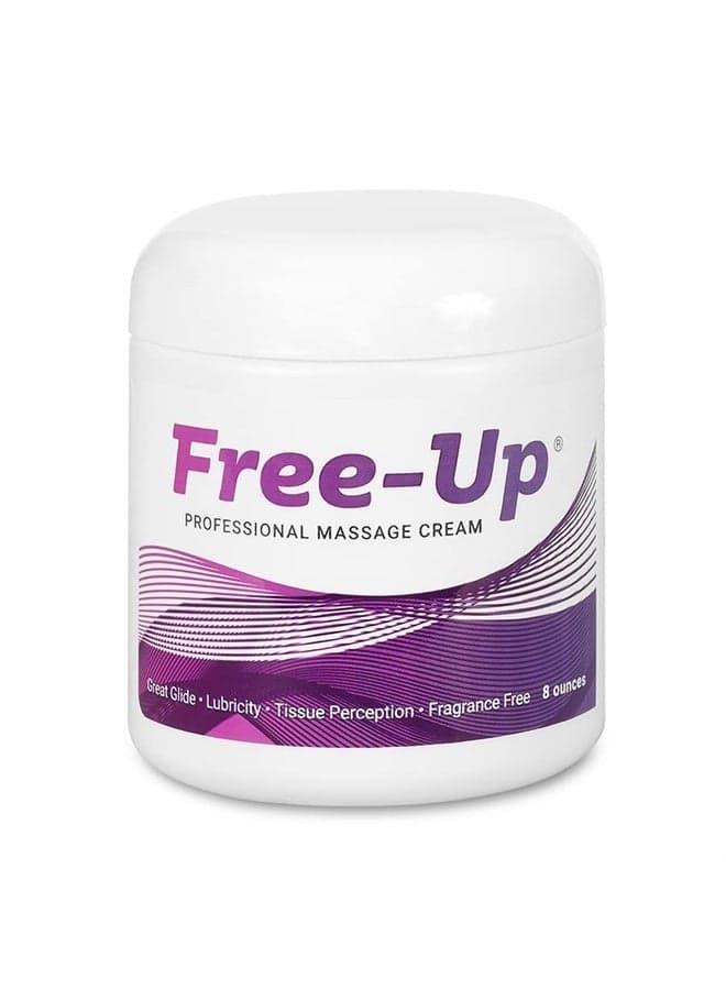 Professional Massage Cream, Fragrance-Free, Great Glide, Lubricity, Tissue Perception, Perfect for Physical Therapy, Massage Versatile, Non-Greasy, 8 Oz Jar, Made in The USA