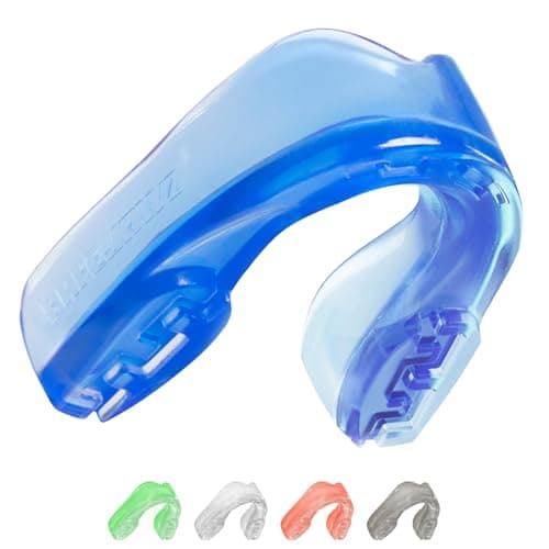 SafeJawz Elements Dual Layer Mouthguard Premium Protection Adults and Junior Gum Shield with Case for Boxing, MMA, Rugby, Martial Arts, Judo and All Contact Sports (Ice, Adult (12+))