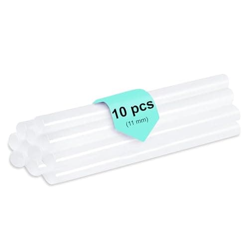 GLUN® Glue Sticks, 11mm Transparent Glue Gun Sticks, 10 Piece for DIY Craft Work, Gift Decoration Electronics Repairing & Office Use