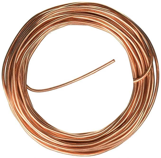 VAKOOBA 15 Meters Bare Copper Wire 18 Gauge 12 mm Diameter Dead Soft 999 Pure Copper Wire Without Enameled DIY Jewlery Artistic