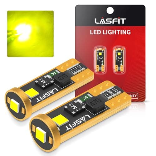 LASFIT194 LED Bulb, Extremely Bright T10 168 2825 W5W Wedge 3030 Chipsets 400 Lumens, Error Free for Car Interior Dome Map Door Courtesy Lights, Golden Yellow,12-24V