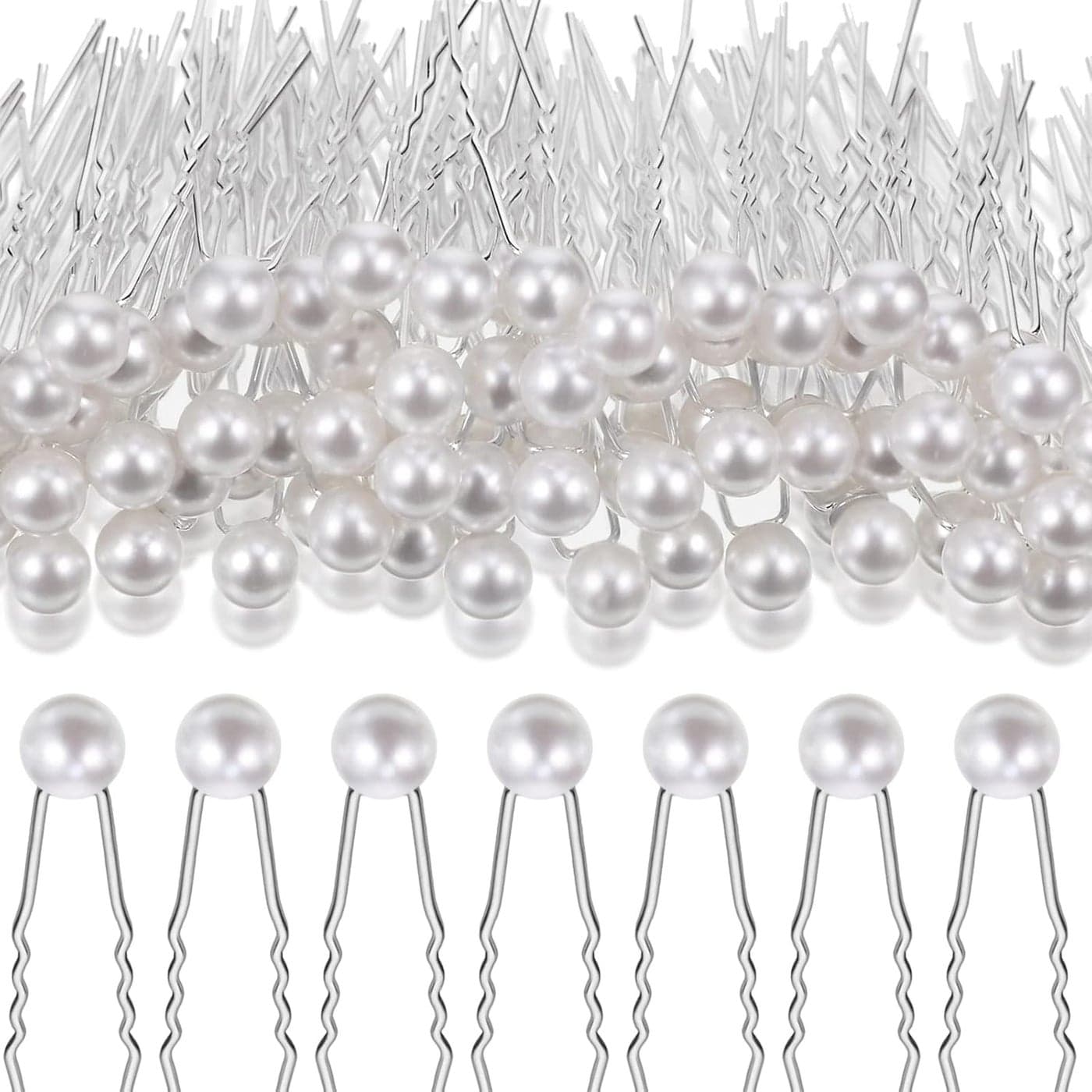 100 Pieces Pearl Hair Pins Wedding Bridal Flower Pins for Brides and Bridesmaids Hair Style Prom Party 03 Inch