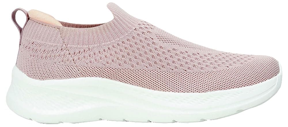 Women Knit Slip-On Sports Shoes, Beige, 36