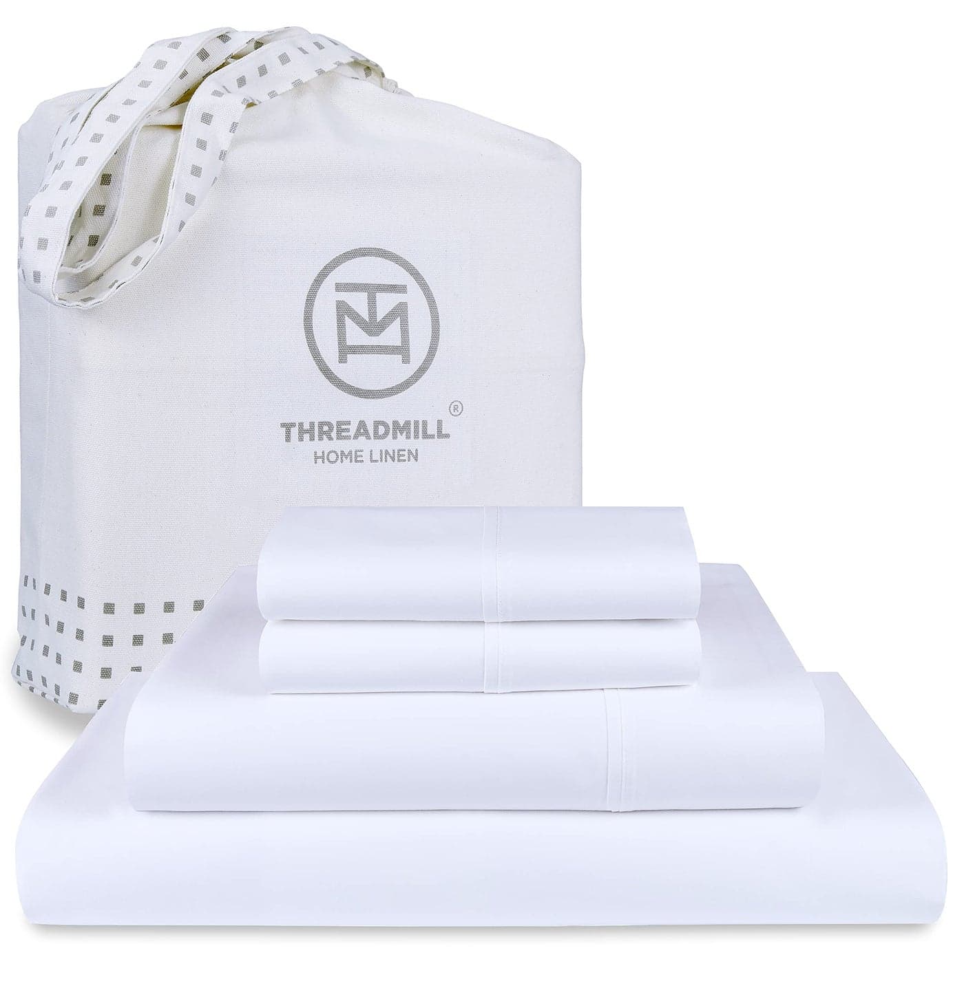 Threadmill 100 American Supima Cotton Sheets King Size 1000 Thread Count 4Pc King Size Sheets Set Smooth Sateen King Sheets Ultra Luxury Bed Sheets 17 Deep Pocket King Sheet Set White Sheets