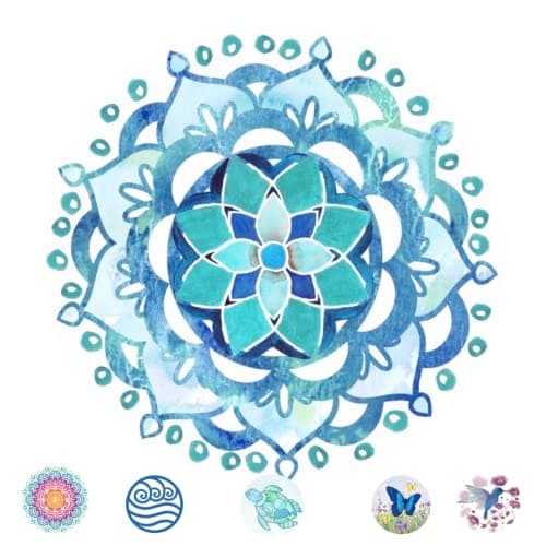 Screen Door Magnets Double Sided – Keep People, Kids, and Dogs from Running into The Screen Door - Robbins Aria Blue Mandala