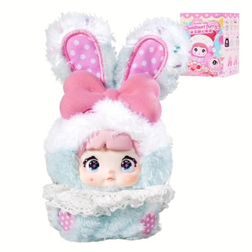 Nommi Baby Plush Blind Box Sweetheart Bunny Blind Box Keychain Collectible Toy Doll Figure for Christmas Birthday Gift Single Box