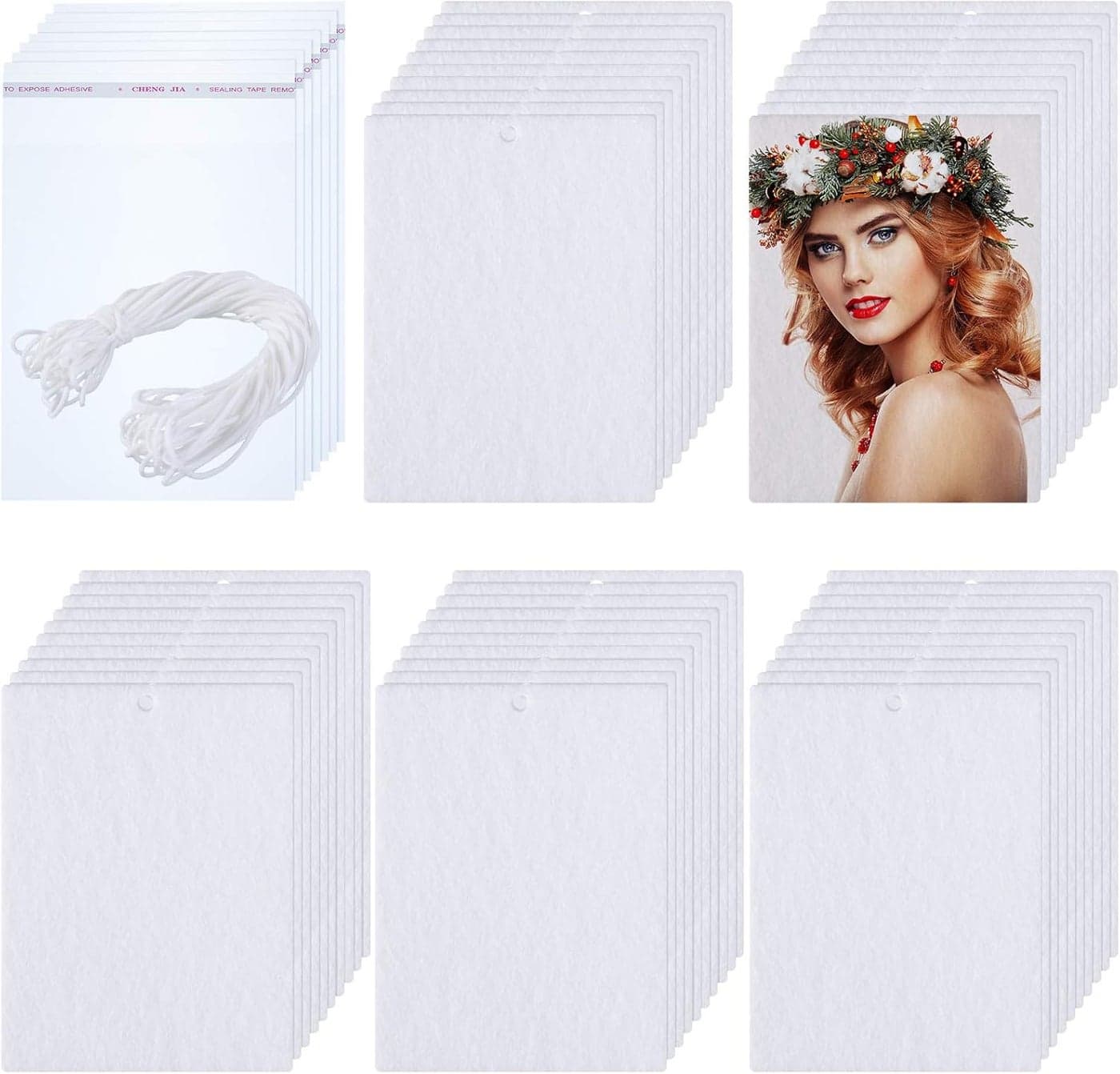 Maitys 50 Pieces Sublimation Air Freshener Sheets