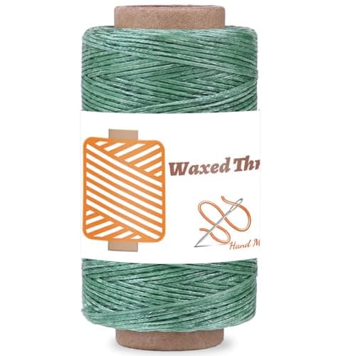 Qmnnma Waxed Thread 284 Yards Coated for Leather Craft Book Binding DIY Bags Wallets Shoe Repair Jewelry Making