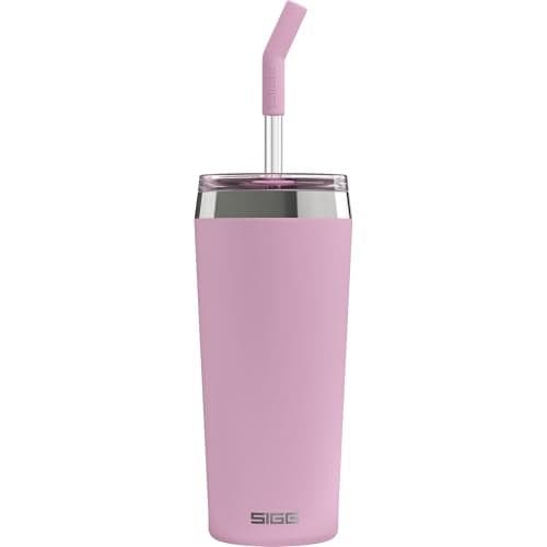 Sigg Insulated Travel Mug Helia Stainless Steel Tumbler with Lid Straw and Cleaning Brush BPA Free 15 Oz 20 Oz