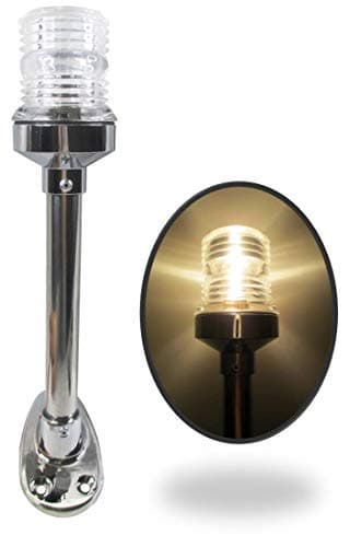 Pactrade Marine Stern Light Stainless Steel Tubing CPB Base BA15D Bulb 12VDC Splashproof