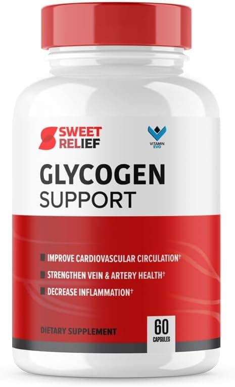 Sweet Relief Glycogen Support SweetRelief Blood Vessel Cleaner Sweet Relief Capsules Advanced Formula Glyco Optimizer Sweet Relief Reviews 60 Capsules 1 Month Supply