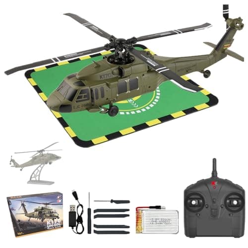 Hylukon WLtoys K170 RC Helicopter 4CH 24GHz FixedWing Aircraft RTF with 6Axis Gyro OneKey Stunt Altitude Hold CrashResistant OutdoorIndoor Helicopter for Beginner Teens Adults
