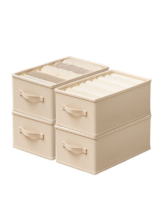 3 Pcs Wardrobe Clothes Organizer,Drawer Organizers And Storage,Foldable Closet Organizer,With 9 Compartments With Handles,Sturdy And Durable,For Organizing Clothing Jeans Toys Book Shelves Closet Wardrobe,45 * 25 * 18cm