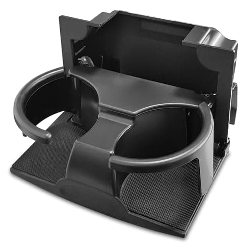 Cup Holder Fits for Pathfinder 2005-2012, Xterra 2005-2015, Frontier 2005-2019 REA Replace for 96965-ZP00A Rear Seat Center Console Box- Black