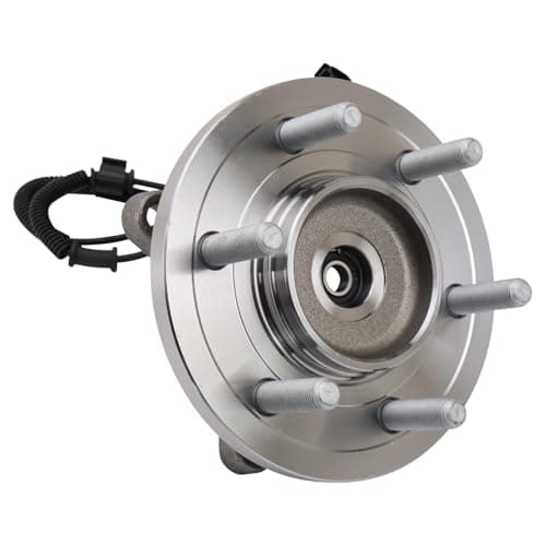 TRQ Front Driver Side Passenger Side Wheel Bearing & Hub Assembly 4WD with ABS Sensor Compatible with 2015-2017 Ford Expedition Lincoln Navigator