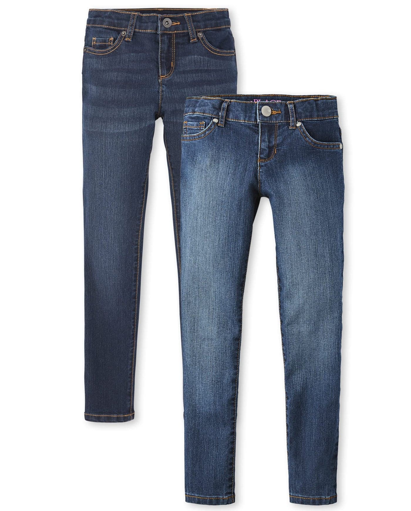 The Childrens Place Girls Super Skinny JeansDk Twilight WashVictory Blue Wash 2 Pack6