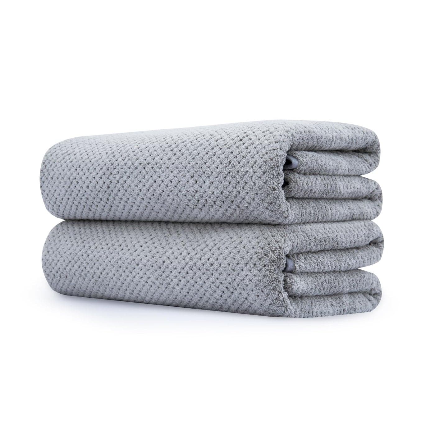 Extra Large Bath Towel Set of 2 35x70Oversized Bath Sheet Super Soft Highly Absorbent Jumbo Bathroom Towel Set Microfibers Quick Dry Shower Towel for HotelBathroomGuestSpaGym 2PCS Grey
