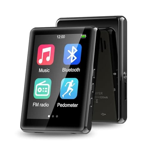 Drumstone ๐๐ ๐๐๐๐ซ๐ฌ ๐๐ฎ๐๐ซ๐๐ง๐ญ๐๐ Mp3 Player with Bluetooth โ Full Touch Screen Music Player with Built-in HD Speaker, FM Radio, Pedometer, and Recording Supportโ Includes