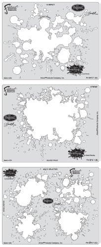 Artool Freehand Airbrush Templates Splatter Template Set