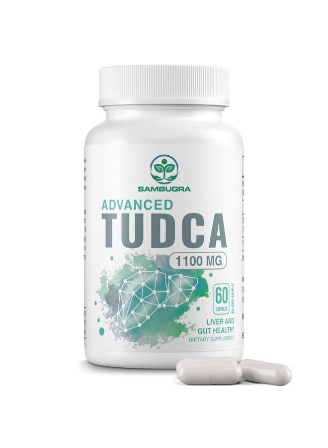 TUDCA Liver Supplements 1100mg, Ultra Strength Bile Salt TUDCA Supplement, Liver Support for Liver Cleanse Detox and Repair, 60 Capsules