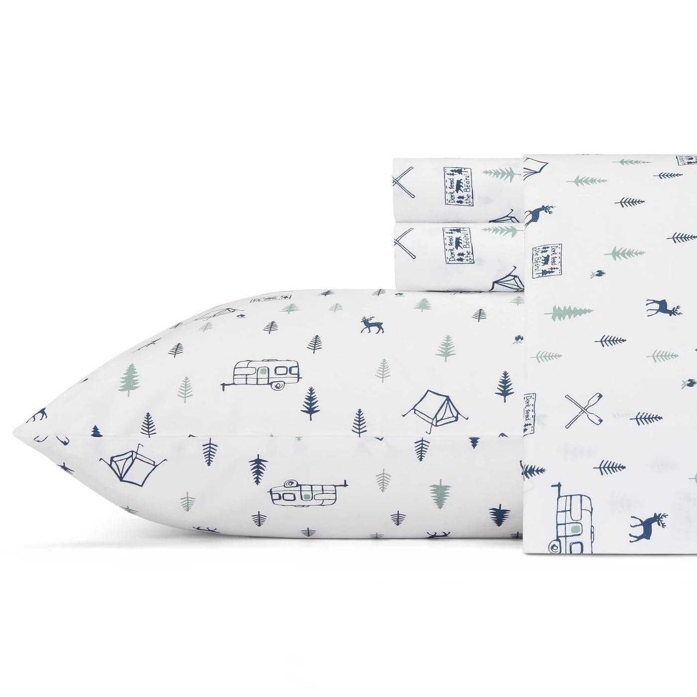 Eddie Bauer Home Percale Collection Sheet Set100 Cotton Crisp Cool Lightweight MoistureWicking Bedding King Campout