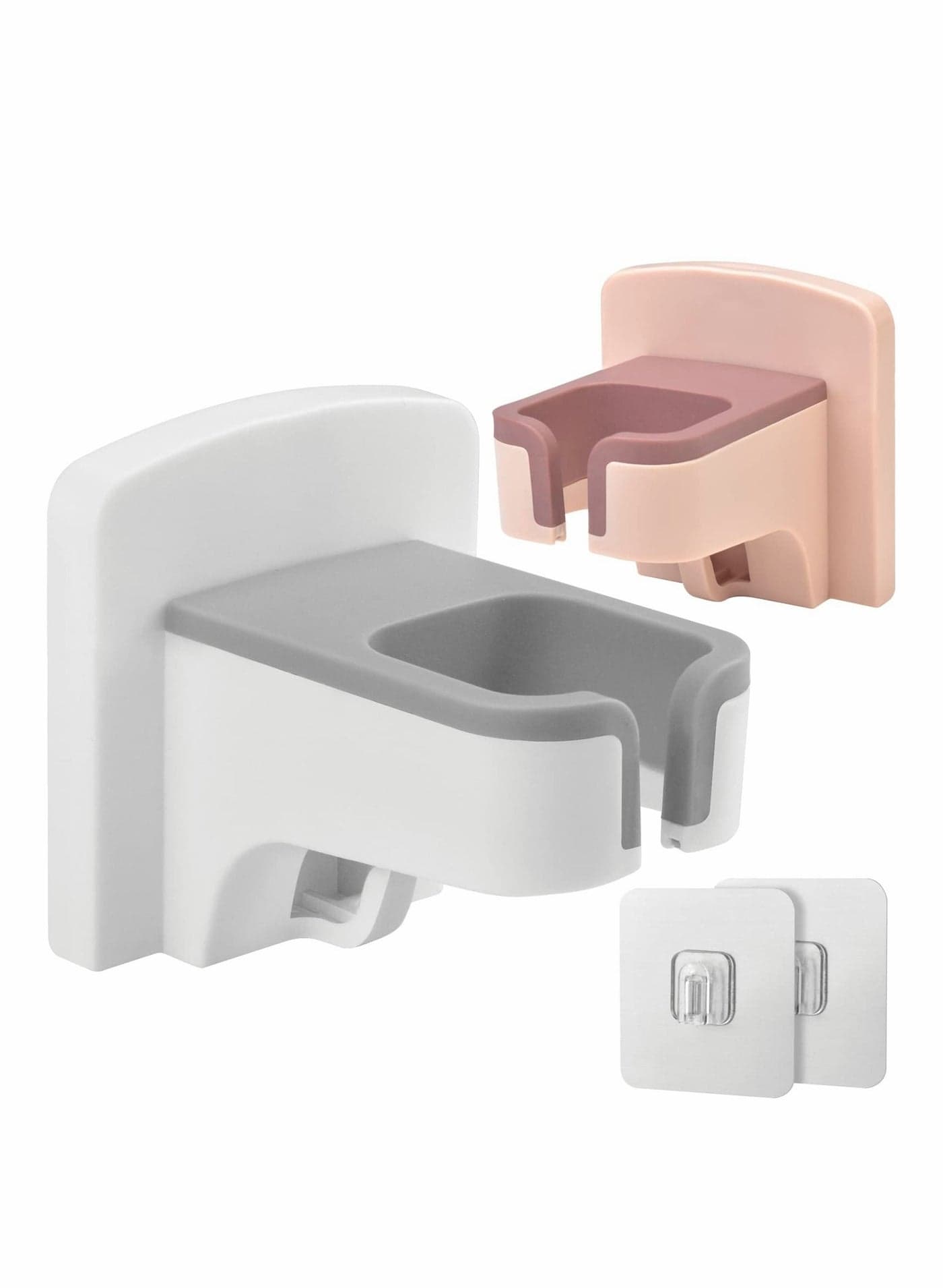 Hair Dryer Holder Without Drilling2 Pack Bedroom Accessories for Hairdryer Station Bathroom Drilling Styling Tool Organizer Dryer White/Pink