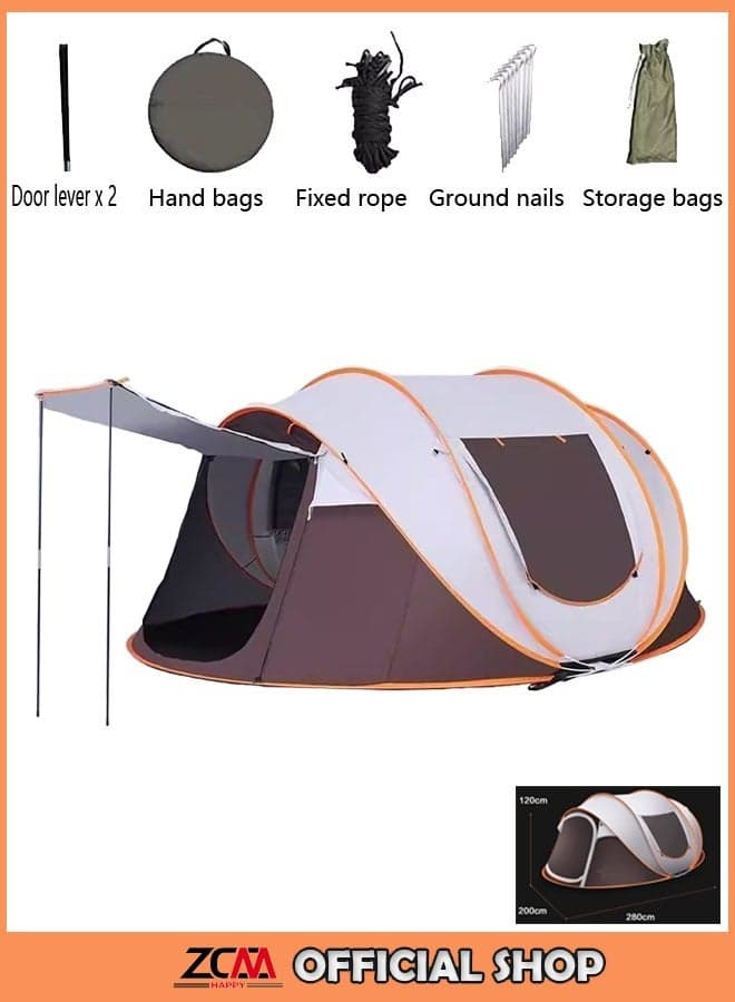 Outdoor Full-Automatic Instant Unfold Rain-Proof Tent Family Multi-Functional Portable Dampproof Camping Tent Suit 280x200x120cm
