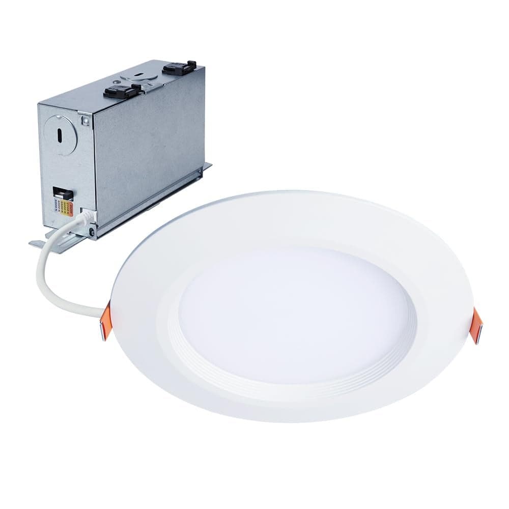 HALO HLBC 6Inch UltraSlim Canless LED Downlight with Regressed Lens Selectable CCT DimtoWarm Technology